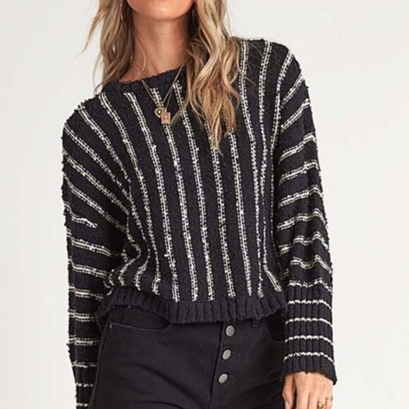 Black Stripe Easy Going Sweater - Picture 1 of 2
